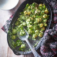 Gnocchi al forno with spinach & broccoli