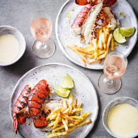 Lobster & fries with yuzu hollandaise