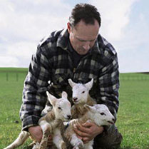 Edward Giffith and lambs