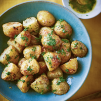 Parmesan & garlics-roasted new season potatoes