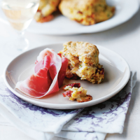 Herby cheese scones with serra ham