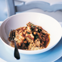 Moroccan-spiced chicken stew with chickpeas