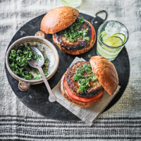 Argentinian burgers with chimichurri