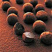Plain chocolate truffles