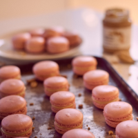 Waitrose Cookery School's peanut butter & raspberry macarons
