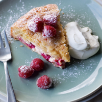 Raspberry and ricotta cake