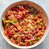 Tomato & grilled vegetable orzo