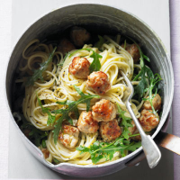 Veal meatballs with lemon pasta