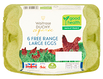 Waitrose Duchy Organic 6 large British free range eggs