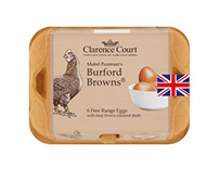 Clarence Court Burford Brown mixed weight British free range eggs