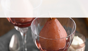 Merlot-poached pears