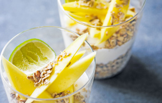 tropical yogurt with mango & granola