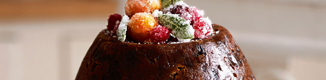 A Christmas pudding which contains suet