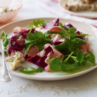 A Beetroot & ham salad dish
