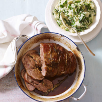 Braised lamb shoulder with colcannon