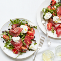 Bresaola, tomato and ricotta salad