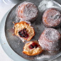 Blackberry doughnut muffins