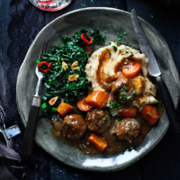 Beef Meatball and Guiness Stew
