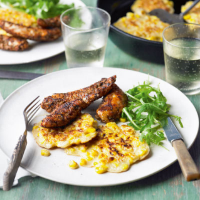 Chicken and corn fritters