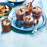 Cardamom chocolate mousse with honeycomb