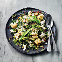 Chargrilled cauliflower salad with  herbs & goat’s cheese