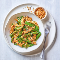 Chicken, pea & bean salad with sesame dressing