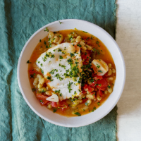 Flageolet stew with cod and gremolata