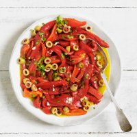 Marinated pepper and olive salad image