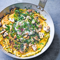 Mixed herb & mushroom omelette