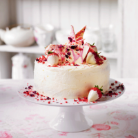 Martha's strawberry, Champagne & rose cake