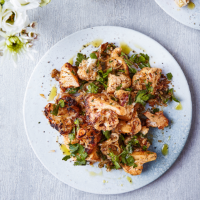 Roast cauliflower with lime and shallot dressing 