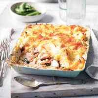 Salmon & spinach fish pie with sweet potato
