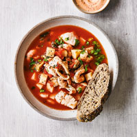Winter fish soup with chilli aïoli