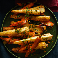 Zesty glazed carrots and parsnips