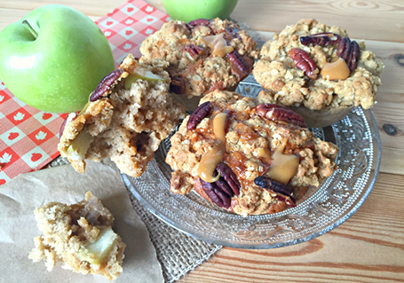 Caramel Apple Muffins with Oaty Streusal Topping
