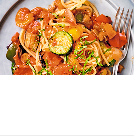 Image of vegetable pasta click to find out how to eat well for less