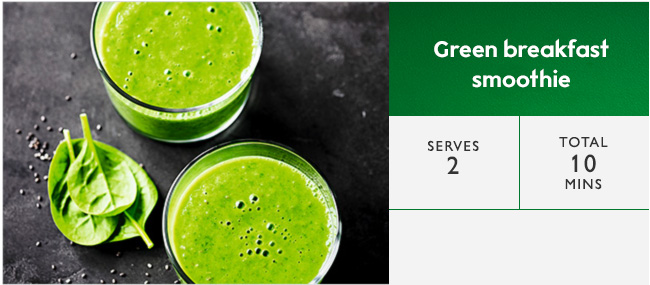 green breakfast smoothie