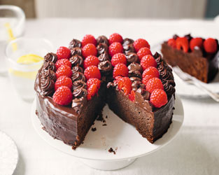 Martha's chocolate & raspberry torte