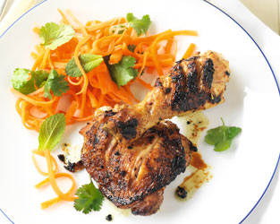 Vietnamese chicken with pickled carrot