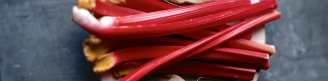 Crisp, firm and delicious rhubarb