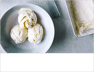 No-churn lime and ginger ice cream