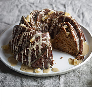 Squash and ginger bundt cake with buttermilk drizzle