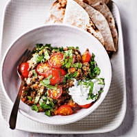 Berbere lentils with cherry tomatoes