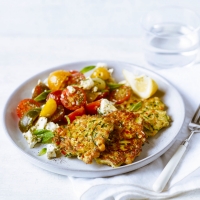 Courgette and chick pea fritters