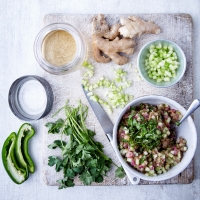 Gooseberry and cucumber relish