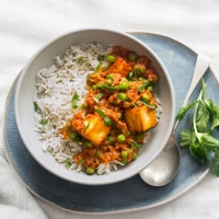 Pea and paneer curry