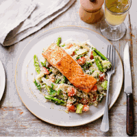 Salmon with quinoa salad