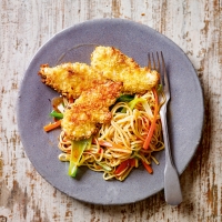 Sweet chilli chicken with noodles