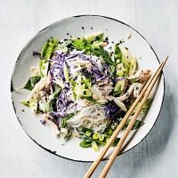 Tahini chicken noodle bowls