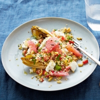 Warm tabbouleh with chicory